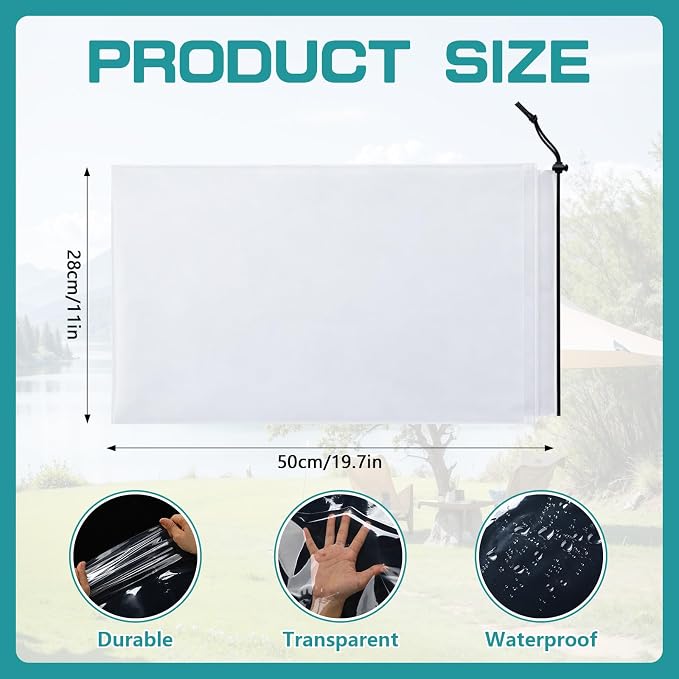 Sabary 10 Pack Clear Camera Rain Covers Waterproof Dustproof PE Lens Sleeves