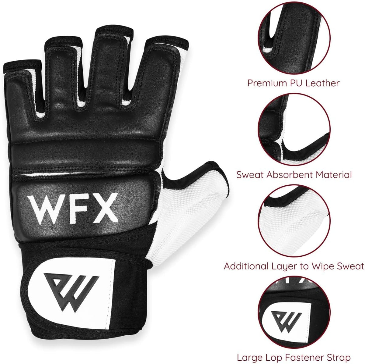 WFX Boxing Gloves - Durable MMA Training Mitts for Karate, Taekwondo & Muay Thai | Synthetic Material