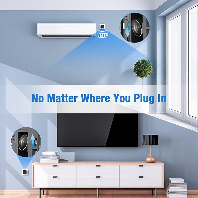 LIZVIE Phone Charger, 1080P Motion Detection & Night Vision/2.4G WiFi, 170° Wide-Angle SD Storage/Free App Remote View for Indoor Home/Office/Pets Security.