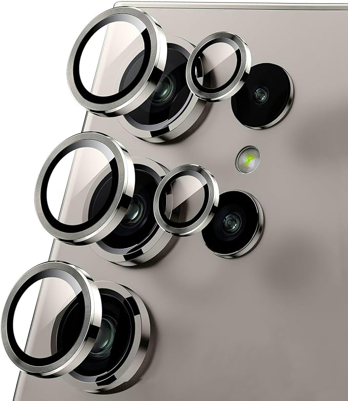 2 Pack Camera Lens Protector for Samsung Galaxy S24 Ultra, 9H Tempered Glass