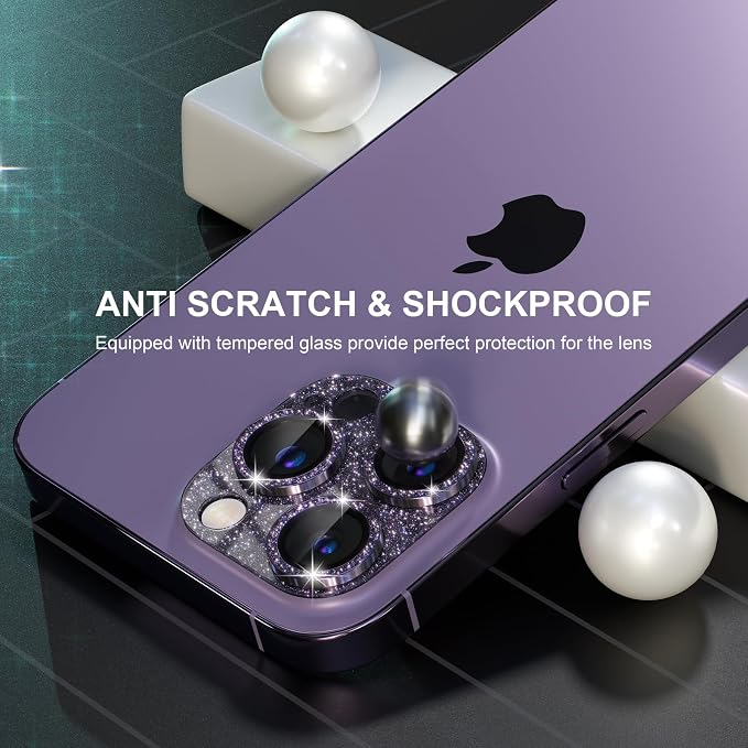 Choiche for iPhone 14 Pro/iPhone 14 Pro Max Camera Lens Protector, Bling Camera