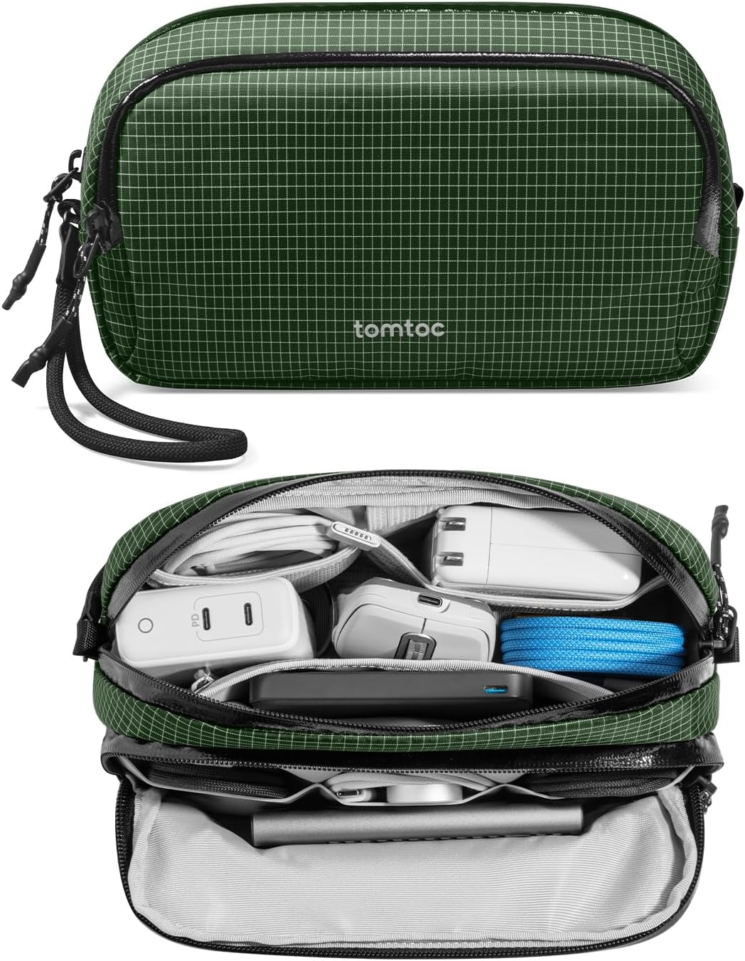 tomtoc Electronic Organizer Travel Case Performance, Dual Compartment Bag