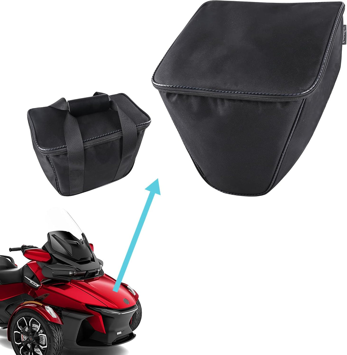 Upgraded Front Trunk Organizer Cooler Bag, Removable Waterproof Frunk Liner With Insulated Cooler Compartment, 2 Pcs Set Compatible With Can-Am Spyder RT RT-L RT-S 2020-2026 Accessories