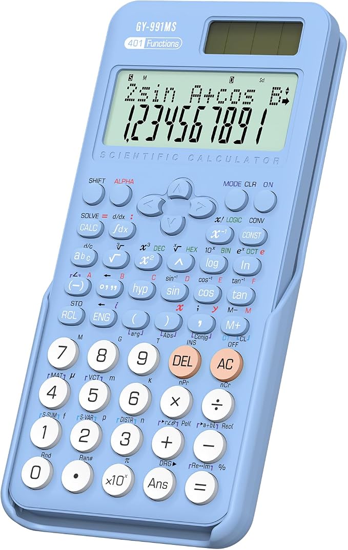 Scientific Calculator School Supplies, ROATEE 991MS 401 Functions 2-Line