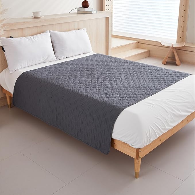 GIBZ Waterproof Dog Bed Blanket Cover Anti Slip Pet Furniture Protector Washable Large Washable Quilted Mat for Indoor, Dark Grey, 200x305cm