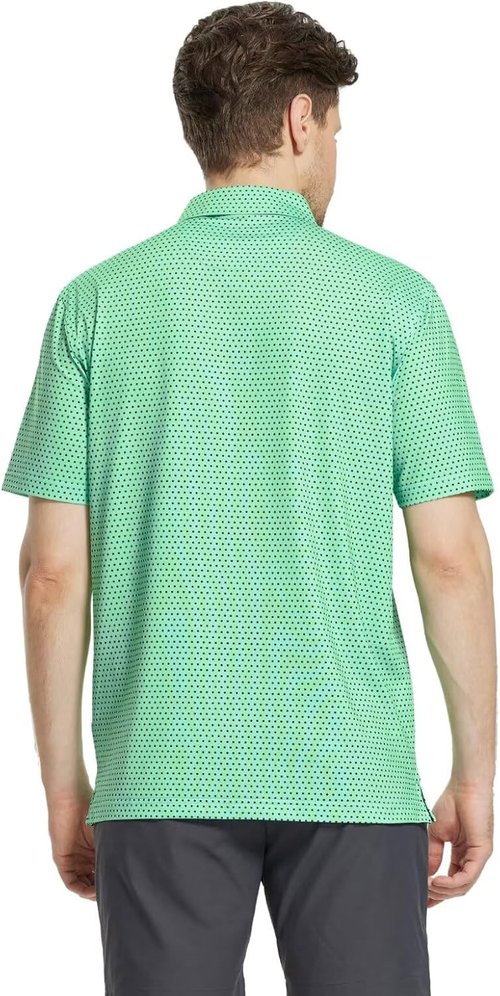 M MAELREG Men's Golf Polo Shirt - Short Sleeve Moisture-Wicking Performance | Stylish Print Design