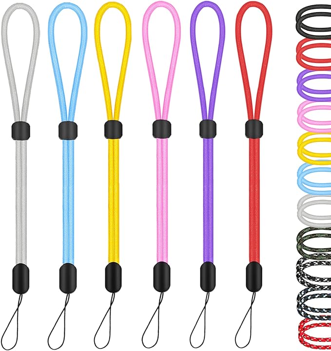 Hand Wrist Strap Lanyard, 6 Pack 9.5inch Adjustable Nylon Wristlet Straps