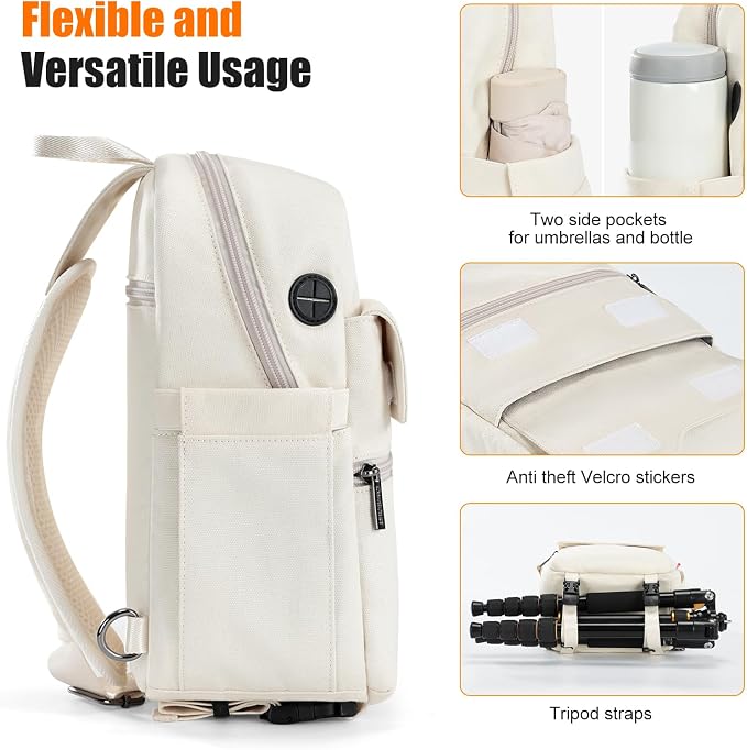 Cwatcun Camera Bag Crossbody Shoulder Messenger Camera Case, Lightweight