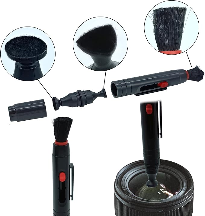 Lens Cleaning Kit Contains 2 Pcs Rubber Rocket Air Blower Duster, Lens Cleaning