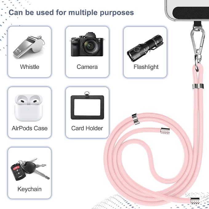 takyu Phone Lanyard, 2 Pack Adjustable Cell Phone Lanyard Crossbody Neck Strap