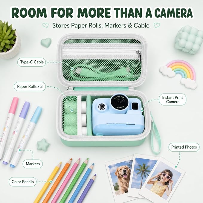 kids Instant Print Camera Case Compatible