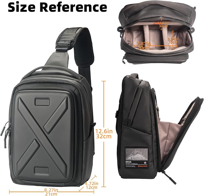 Besnfoto Camera Hardshell Case Crossbody Camera Sling Bag Small Waterproof
