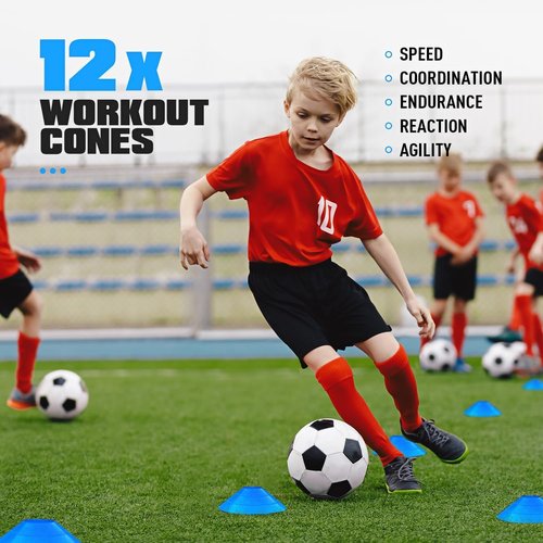 KUTIZE Agility Training Equipment - Complete Soccer Training Set for Kids & Adults | 20FT Ladder, Hurdles & More