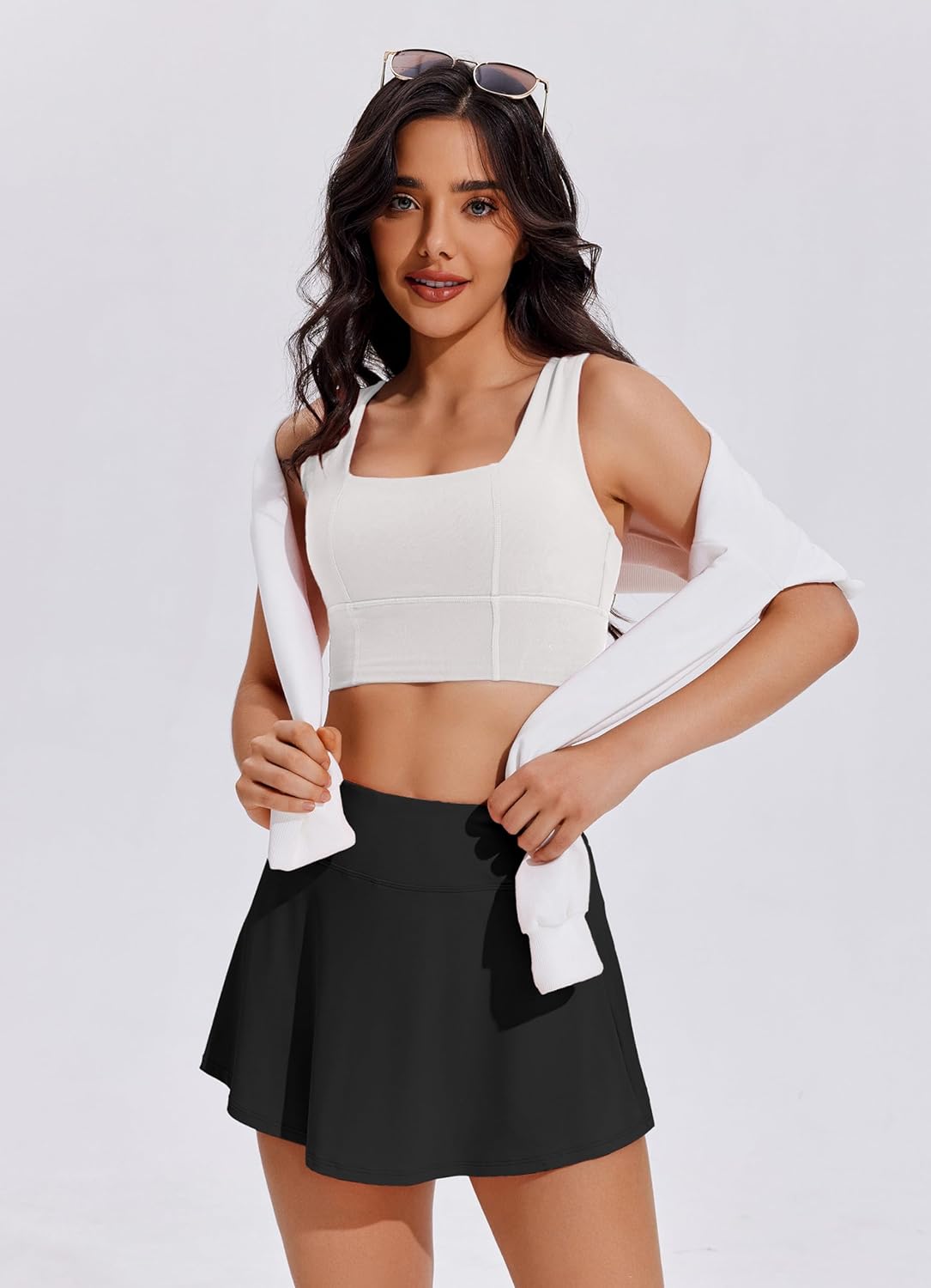 PINSPARK Tennis Skirts for Women - Lightweight Pleated Athletic Skort with Shorts Pocket | Ideal for Golf & Pickleball