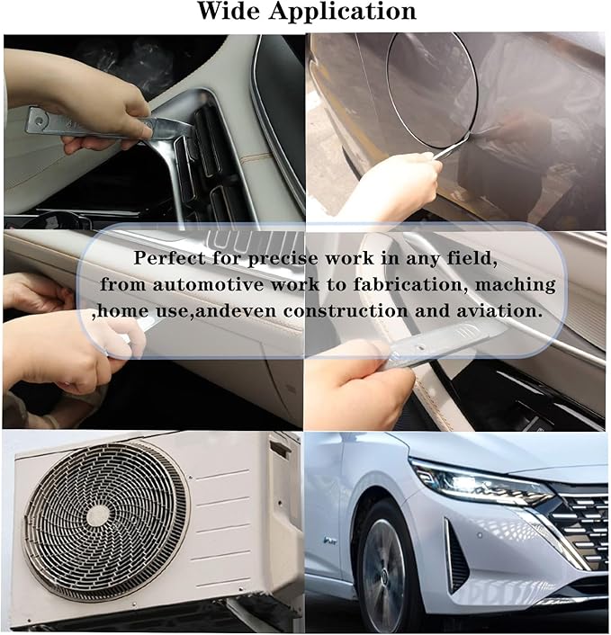 4140 Pry Tool, 2pcs Pry Bar Trim Removal Tool, Pocket Pry Bar, Car Trim Removal Tool Kit, Easily Removes Trim, Paneling, Sheet Metal, Fasteners, and More (2)