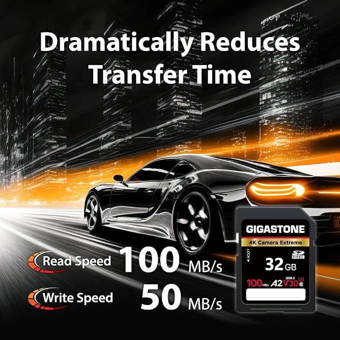 【5-Years Data Recovery】 GIGASTONE 32GB SD Card 2-Pack, 4K Camera Extreme