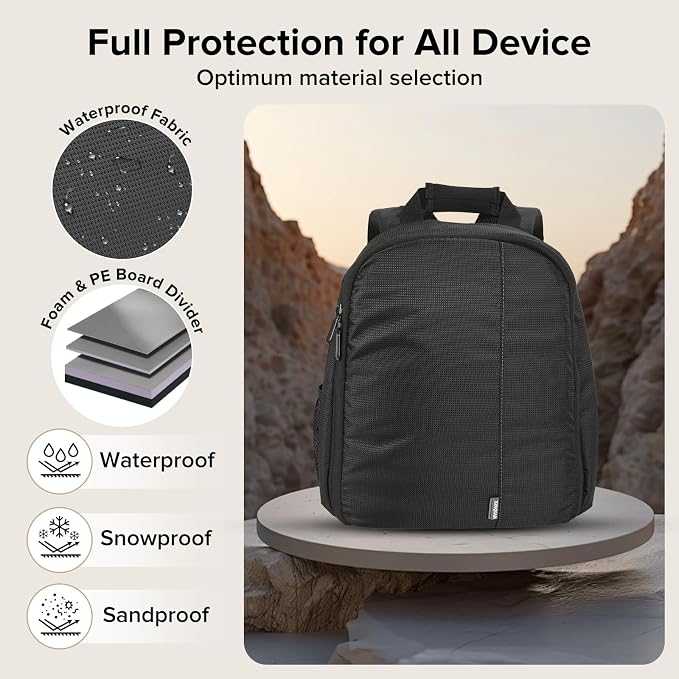 Camera Backpack Bag Small- Waterproof Professional DSLR Camera Bag Photography
