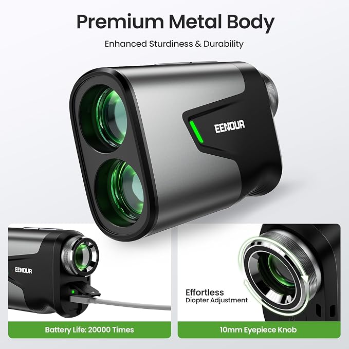 EENOUR Golf Range Finder with Slope, 1200 Yards Golf Rangefinder, Laser