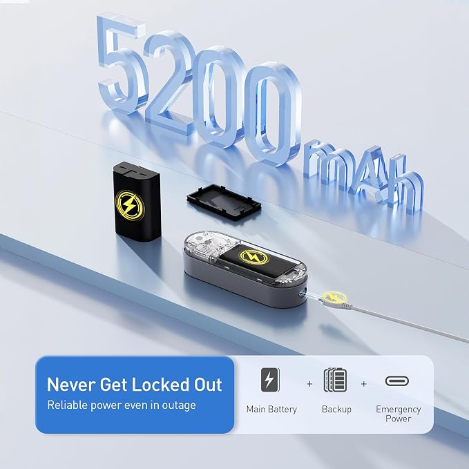 Smart Video Door Lock with 2K Doorbell Camera, Fingerprint & Keypad Keyless