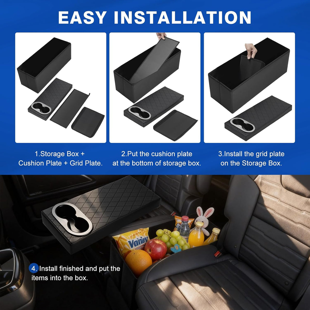 Shademax Custom for Kia Telluride Seat Organizer with Cup Holders Car Backseat Organizer for Kia Telluride 2020-2025 2026 Accessories Car Console Organizer for Kids Toys, Baby Supplies, Travel Dog Toy