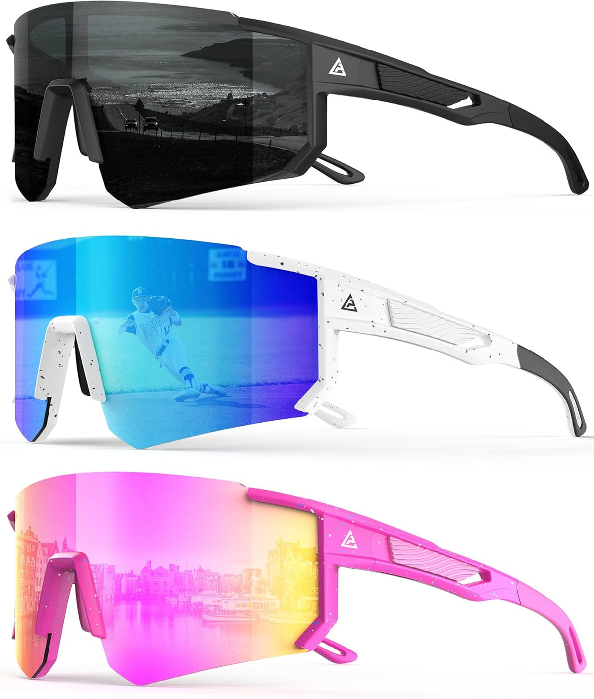 Polarized Sports Sunglasses | UV400 Protection for Men & Women - Ideal for Cycling & Running