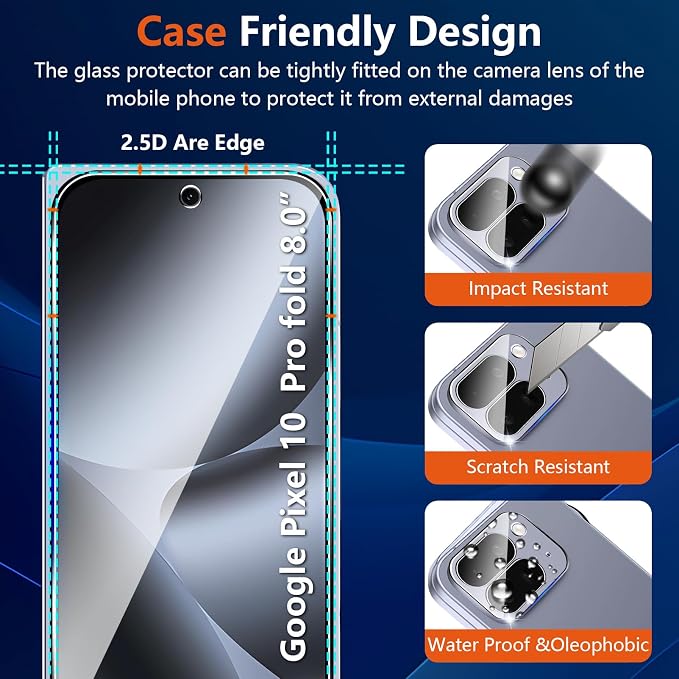 Glass Screen Protector for Google Pixel 10 Pro Fold
