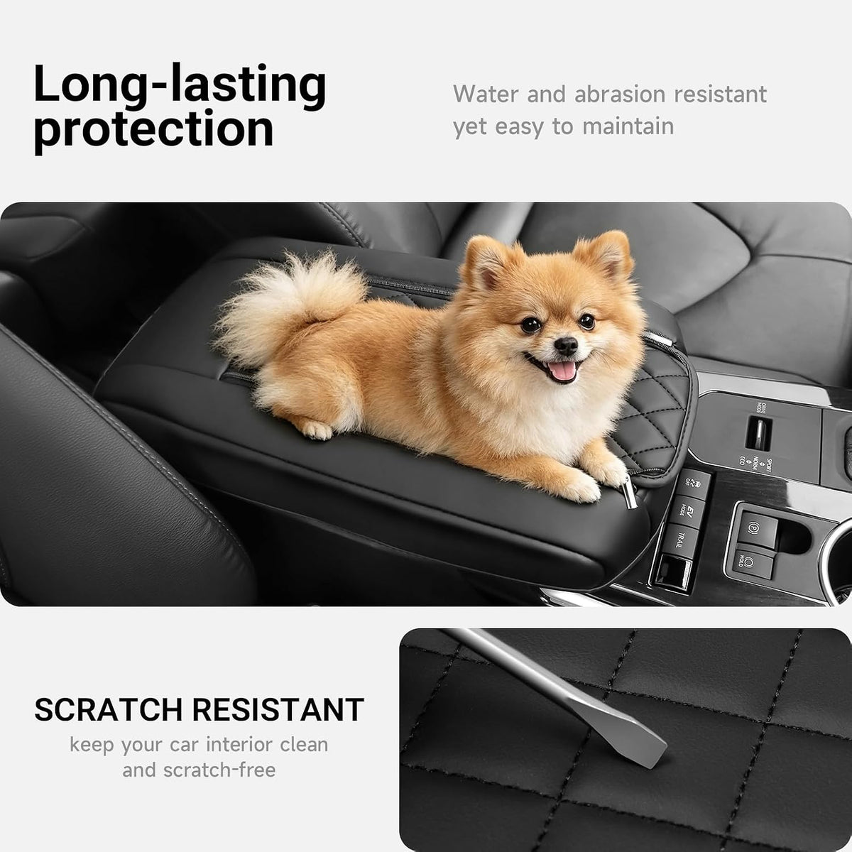 Car Center Console Cover Compatible with Toyota Highlander 2020-2025 2026 Accessories,Car Armrest Box Pad,Console Armrest Box Lid Protector Accessories