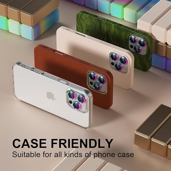 Misea Compatible for iPhone 16 Pro/iPhone 16 Pro Max Camera Lens Protector