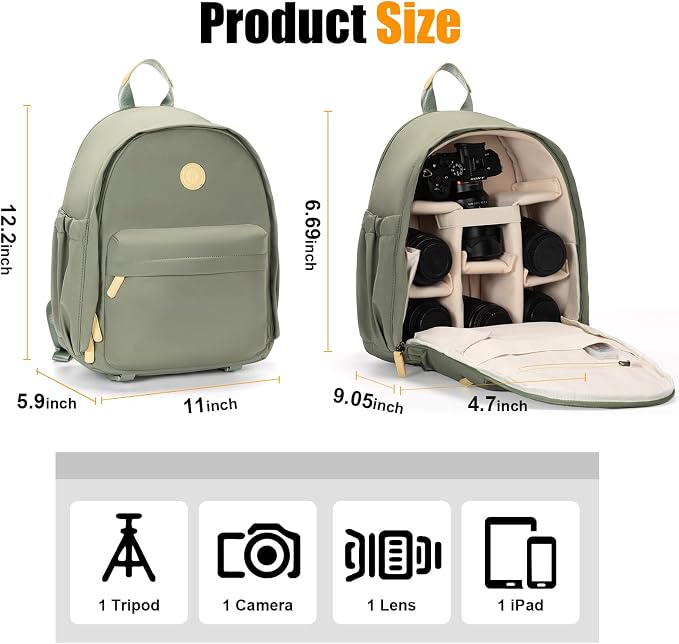Cwatcun Camera Backpack Bag for Women, Stylish DSLR/SLR Camera Bag