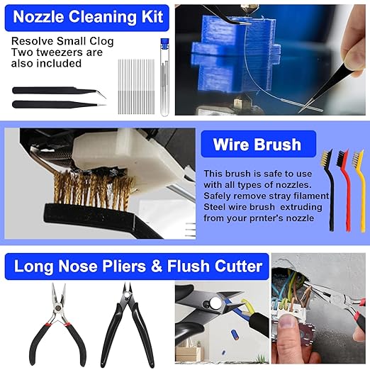 112 PCS 3D Printing Tool Kit, 3D Printer Accessories