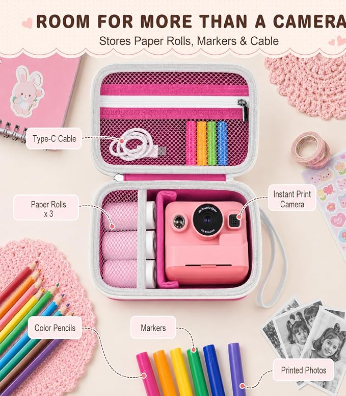 Kids Instant Print Camera Case Compatible