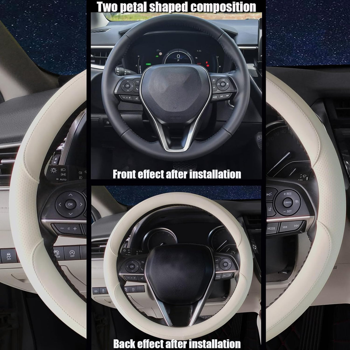 Steering Wheel Cover 14.5"-15", Non-Folding Packaging, Heavy-Duty