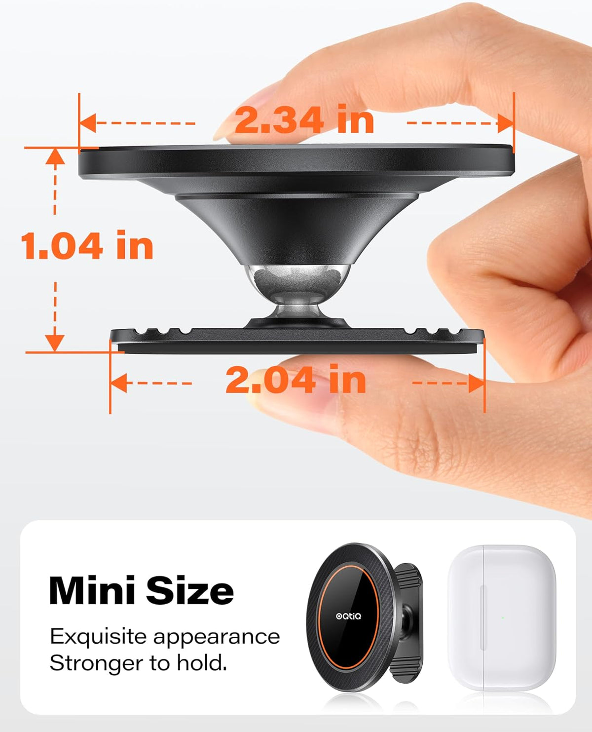 OQTIQ for MagSafe Car Mount with 17 N54 Magnets, Dashboard Phone Holder
