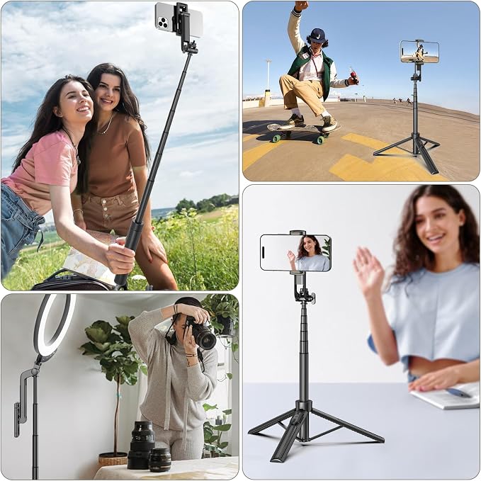 Selfie Stick Travel Tripod for Cell Phone