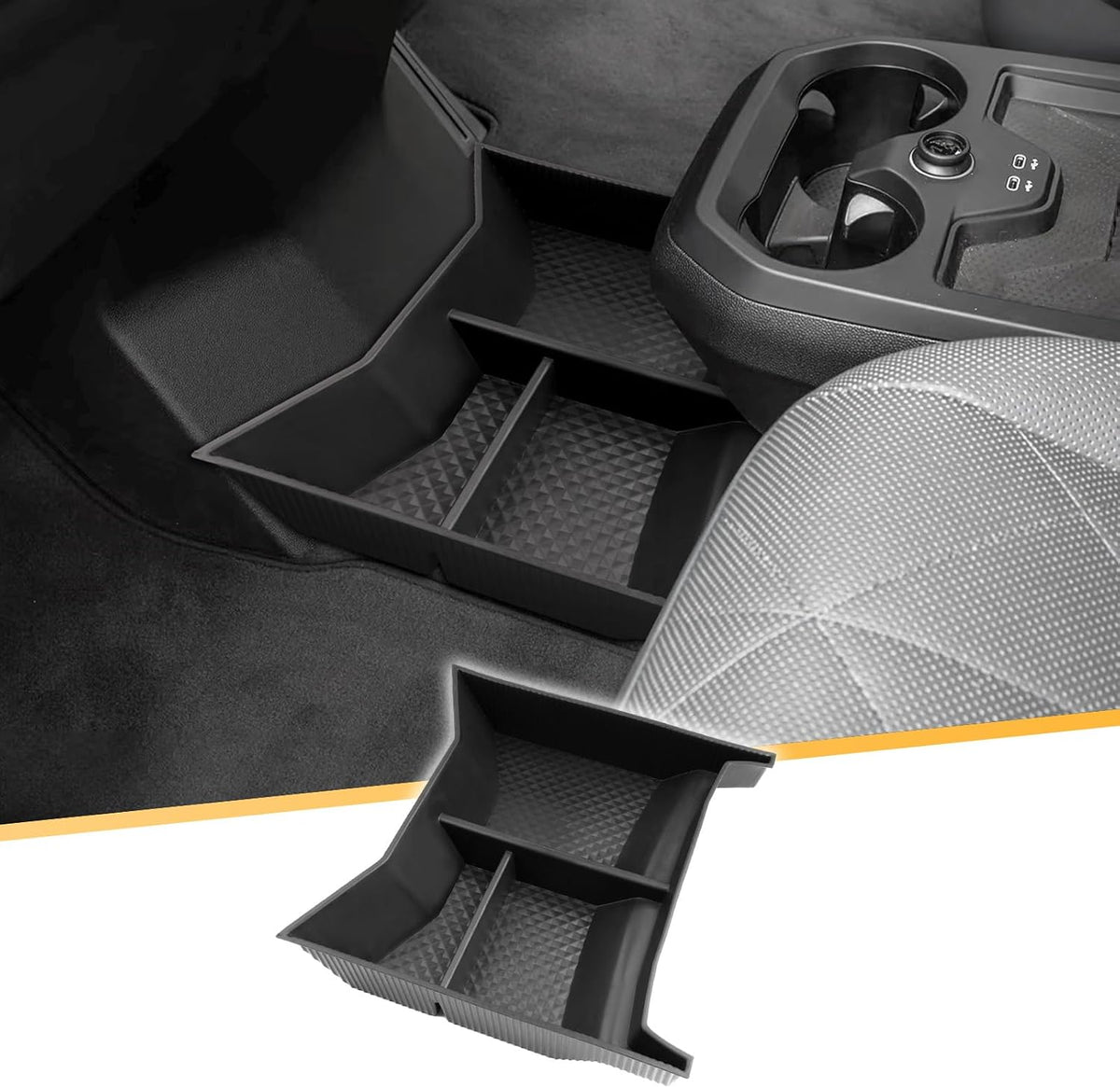 For 2026 iX Lower Center Console Organizer -2022 2023 2024 2025 2026 BMW iX xDrive45 xDrive60 M70 Armrest Storage Box 2025 iX i20 Organizer Insert Tray 2022-2025 2026 BMW iX Accessories Durable ABS