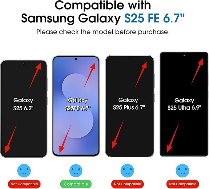 amFilm Auto-Alignment OneTouch for Samsung Galaxy S25 FE 6.7'' Screen Protector