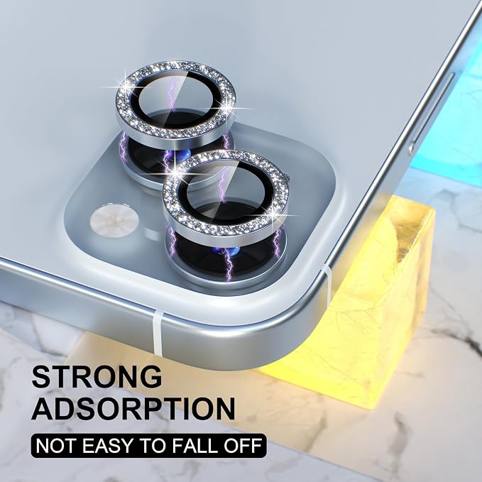 Choiche Compatible for iPhone 15 /iPhone 15 Plus Camera Lens Protector Bling