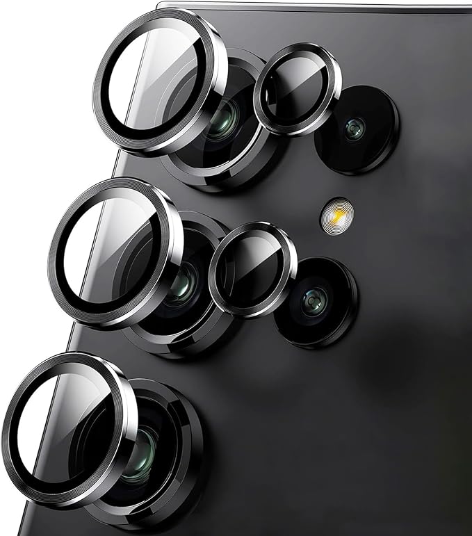2 Pack Camera Lens Protector for Samsung Galaxy S24 Ultra, 9H Tempered Glass