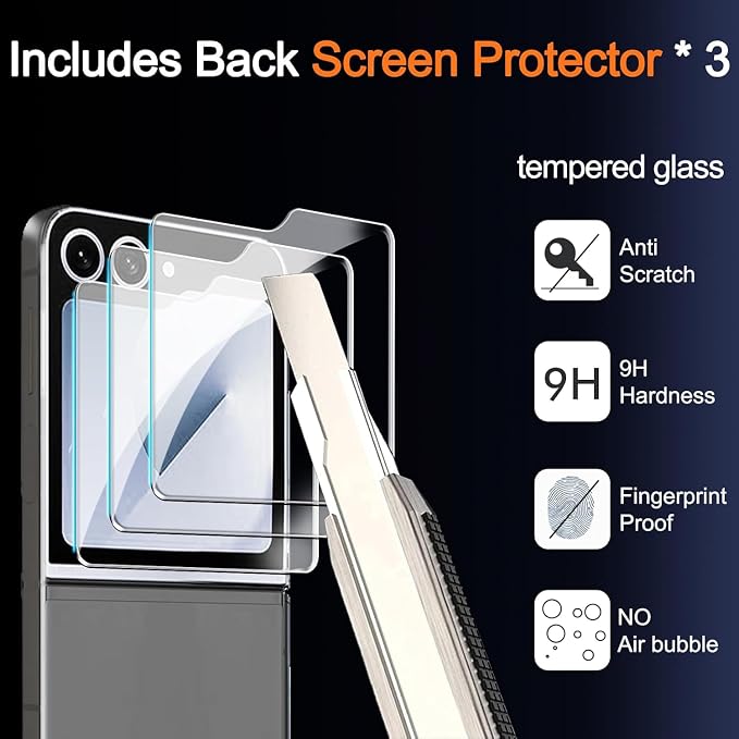 Ferilinso Screen Protector for Samsung Galaxy Z Flip 6 / Z Flip 7 FE