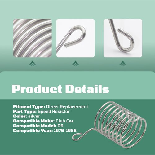 ECOMARK First Speed Resistor 9 Gauge fit for Club Car Electric Golf Cart 1976-1988 Models Without V-Glide Replace 1010215