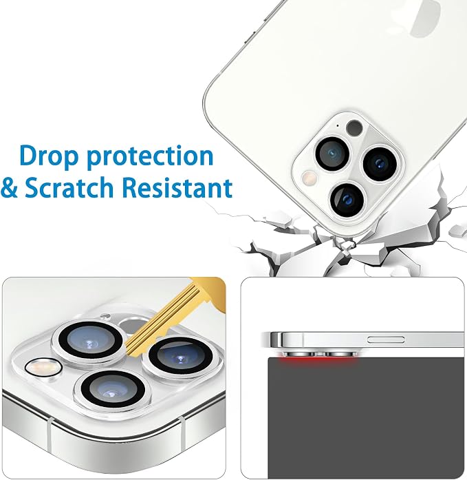 Dengduoduo 3 Pack Tempered Glass Camera Lens Protector