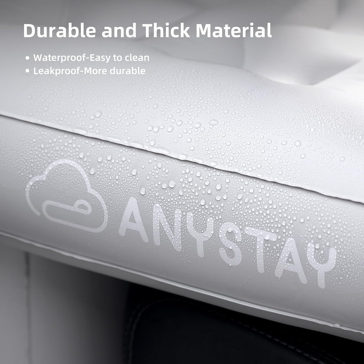 Car Back Seat Air Mattress - Universal Fit SUV/Sedan, Inflatable Camping Mattress with Built-in Pump & Air Support Column, Portable True Flat Gap-Filling Car Bed for Sleeping Roadtrip Travel