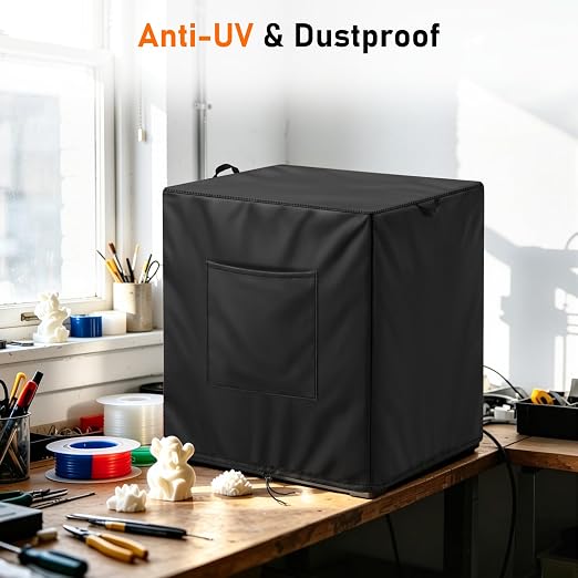 3D Printer Cover for Bambu LAB P1S/P2S, 600D Heavy Duty Dust Cover