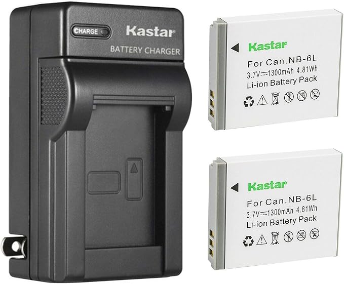 Kastar 2-Pack Battery and AC Wall Charger Replacement
