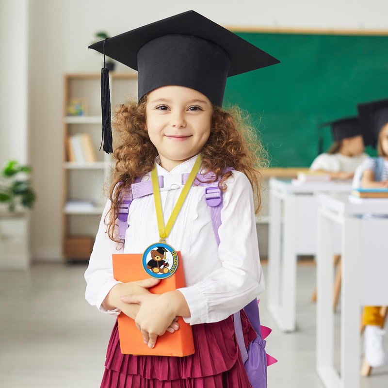 Trnayi 24 Pcs Kindergarten Graduation Medal for Kids 2 Inch Students Award Medals with Neck Ribbon PVC Preschool Graduation Award Medal for Graduation Gifts Party Favors Supplies