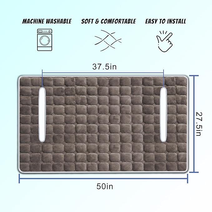 YOKYHOM Golf Cart Seat Covers, Supreme Comfort Golf Cart Seat Towel Blanket, Heavyweight Deep-Pile, Fits EZGO, Yamaha, Club Car and More 2-Seat Carts, 50"x 27.5", Brown