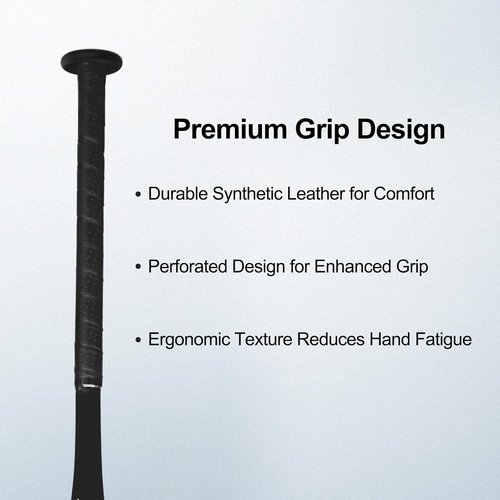 Baseball Training Bat - Ultra Lightweight Aluminum Bat for Softball Practice - Durable 28-Inch Black Design