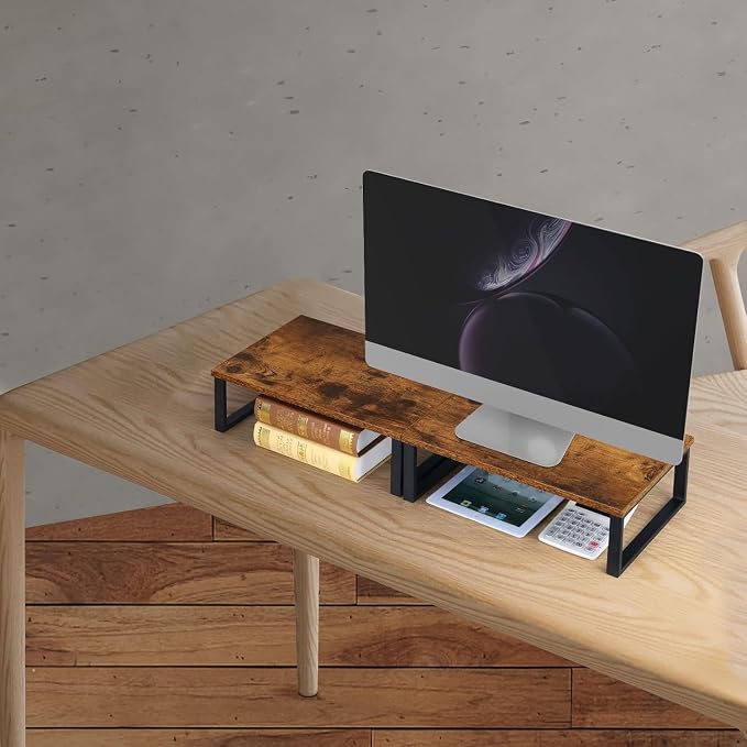 Monitor Stand Riser 2 Pack Laptop Stand Riser Holder Wood Computer Stands