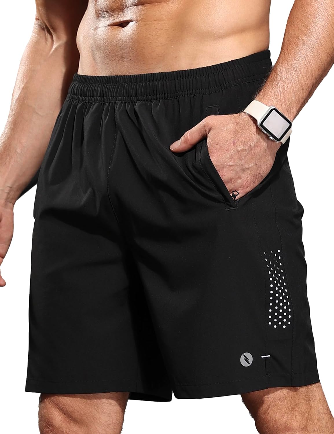 Skiennix Men's Athletic Running Shorts - Quick Dry Lightweight 7" Workout Gear for Gym & Sports