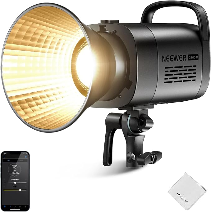 NEEWER CB60B 70W LED Video Light 2.4G/APP Control, Bi Color 2700-6500K 34000Lx